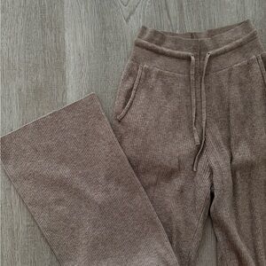 Lounge travel Ribbed Wide-Leg Pants